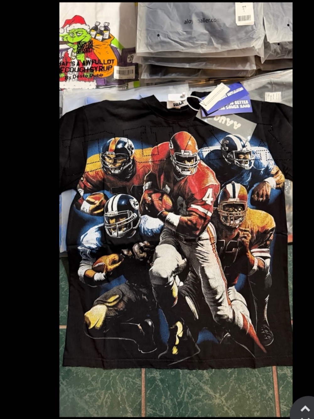 “Football” Graphic Tee - Black